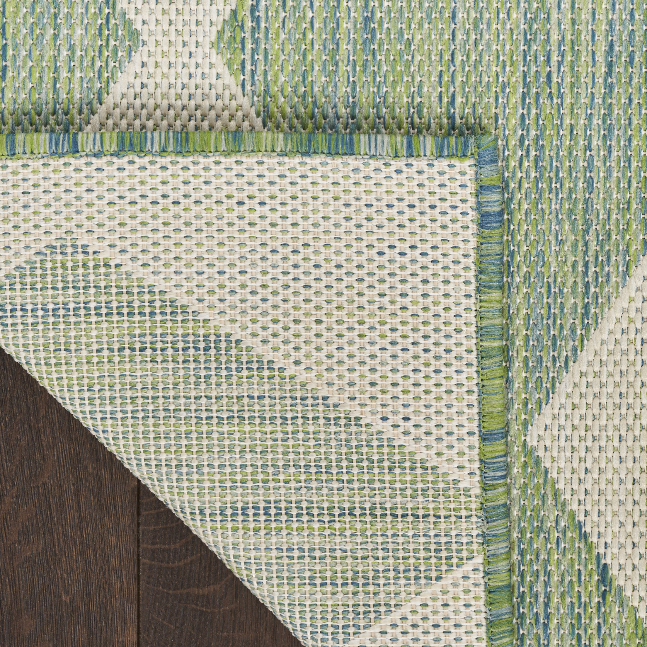 Nourison Positano 7' x 10' Blue Green Modern Rug