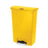Rubbermaid Commercial, Streamline, Step-On, 24 gal, Resin, Yellow, Rectangle, Receptacle