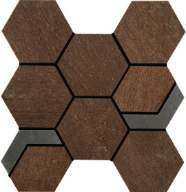 Native Metals Copper Deposit 10×11 Mixed Hex Mosaic with Iron