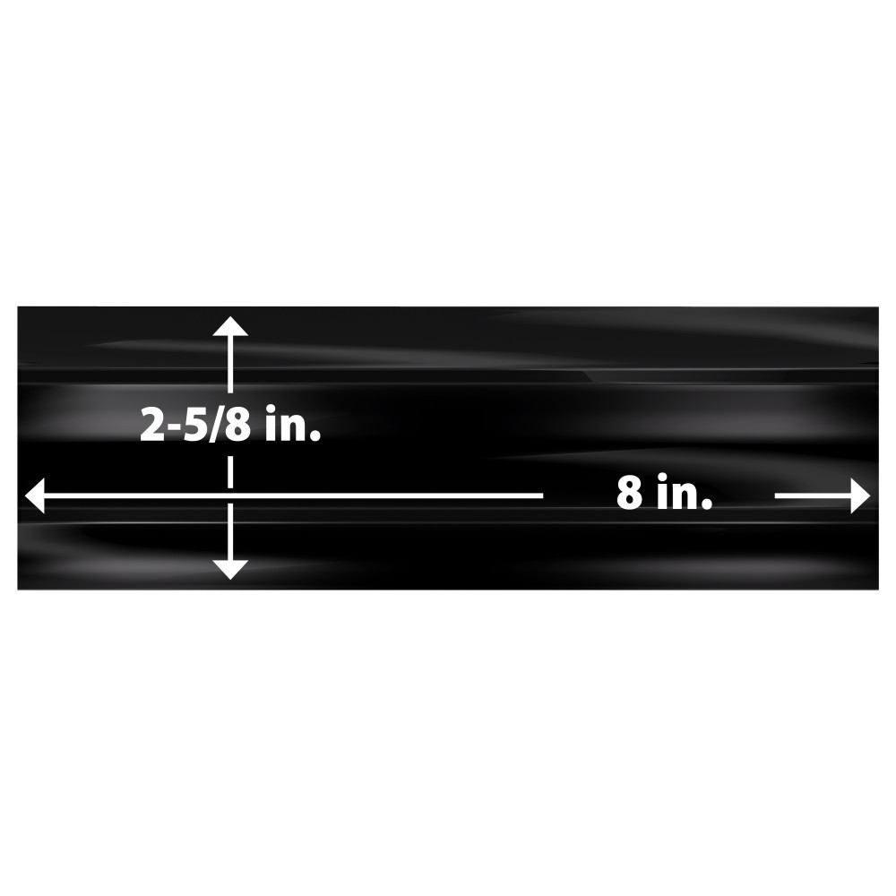 Crown Heights Maori Glossy Black 2-5/8 in. x 7-7/8 in. Ceramic Wall Tile