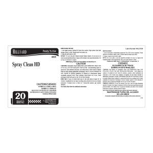 Label RTU Ars 820 Spray Clean HD