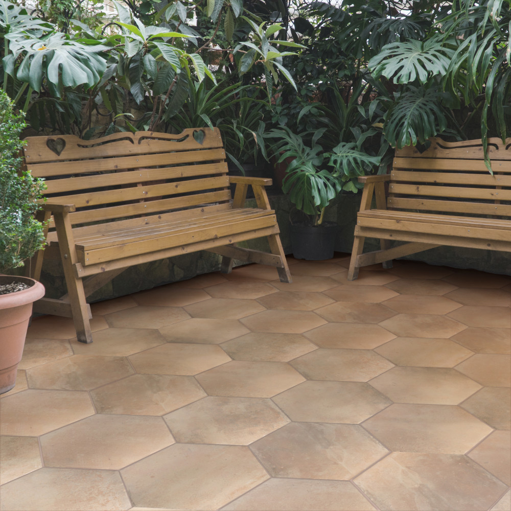 Americana Boston Hex East 14-1/8 in. x 16-1/4 in. Porcelain Floor and Wall Tile