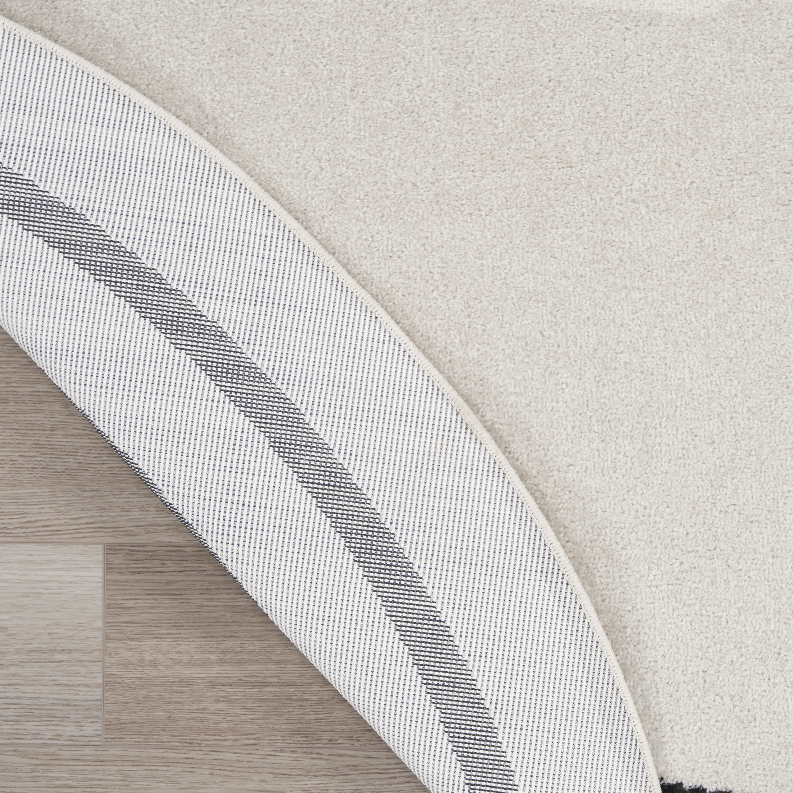 Nourison Nourison Essentials 8' x Round Ivory Black Contemporary Rug