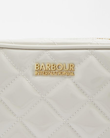 Sloane Quilted Crossbody Bag Gloss Silver Birch
