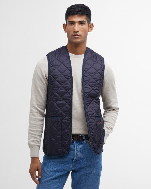 Quilted Zip-In Liner Navy-Dress