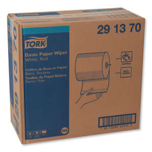 Tork, W6 Basic Compostable, 1 ply, 7.68"x13800", Paper, General Purpose Wipers, White