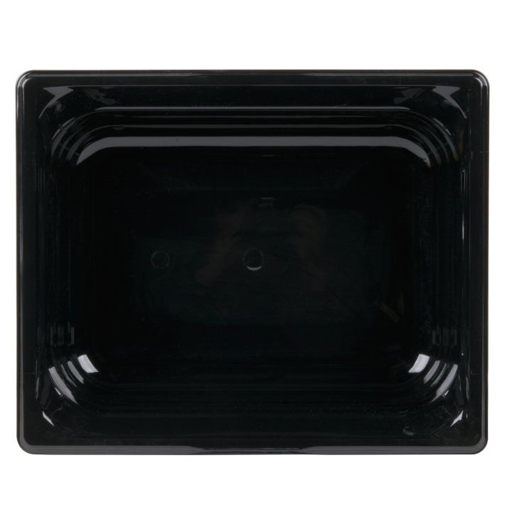 Half-size 4-inch-deep Super Pan® low-temperature plastic pan in black