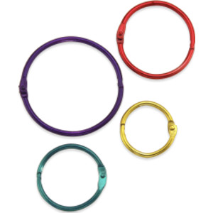 Metallic Book Rings, Pack of 36