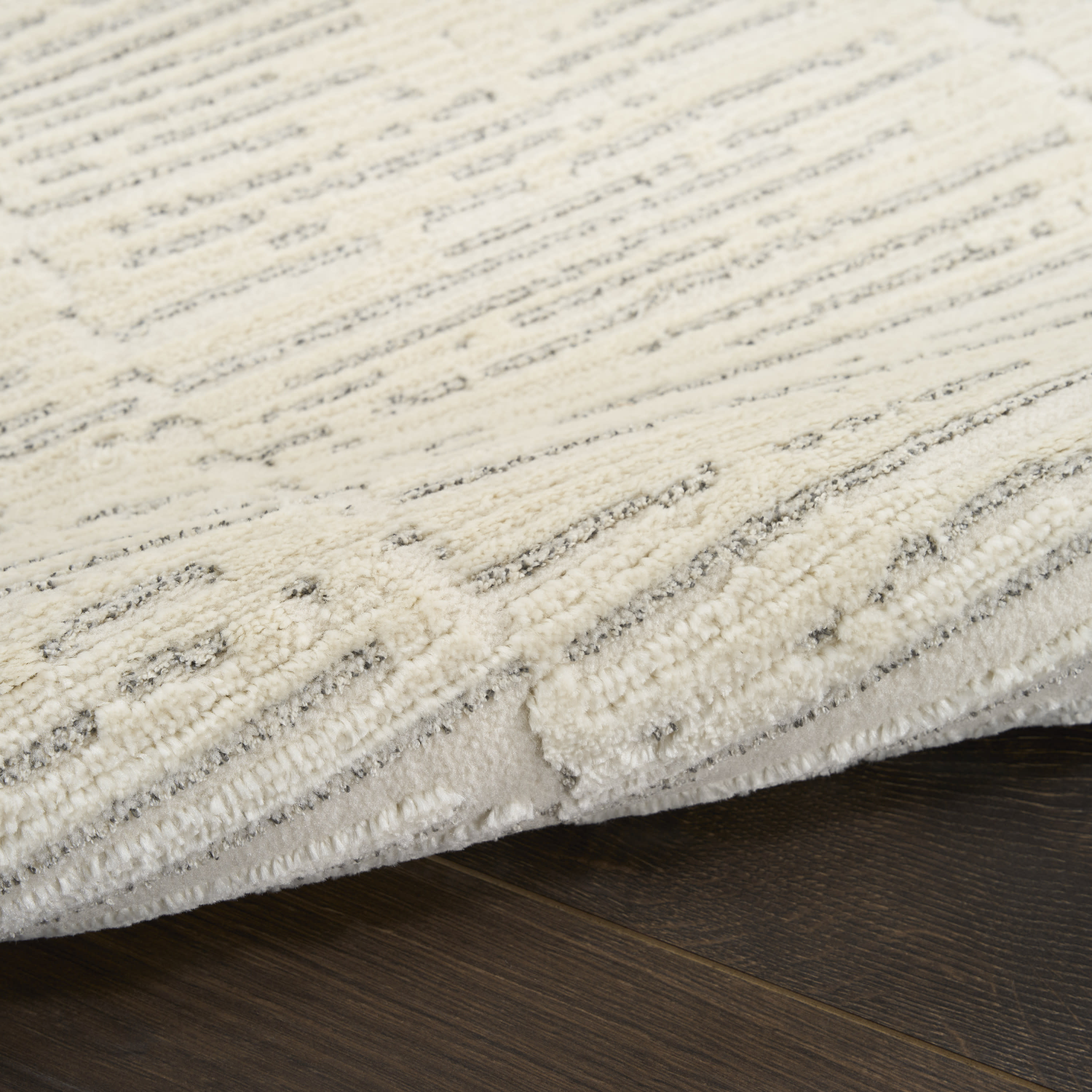 Nourison Ivory Hues 3'11" x 5'11" Ivory Grey Modern Indoor Rug