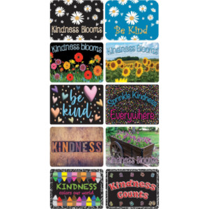 Mini Whiteboard Erasers, 10 Pack, Kindness Theme, 2 x 1.5 x 0.75 in.