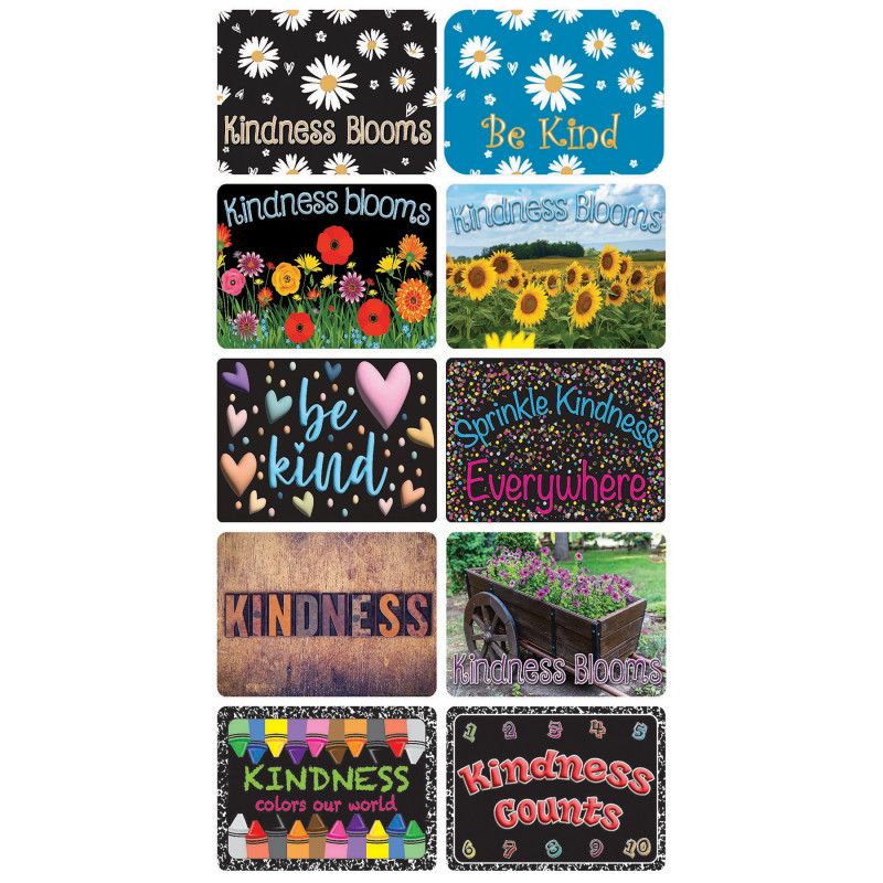 Mini Whiteboard Erasers, 10 Pack, Kindness Theme, 2 x 1.5 x 0.75 in.