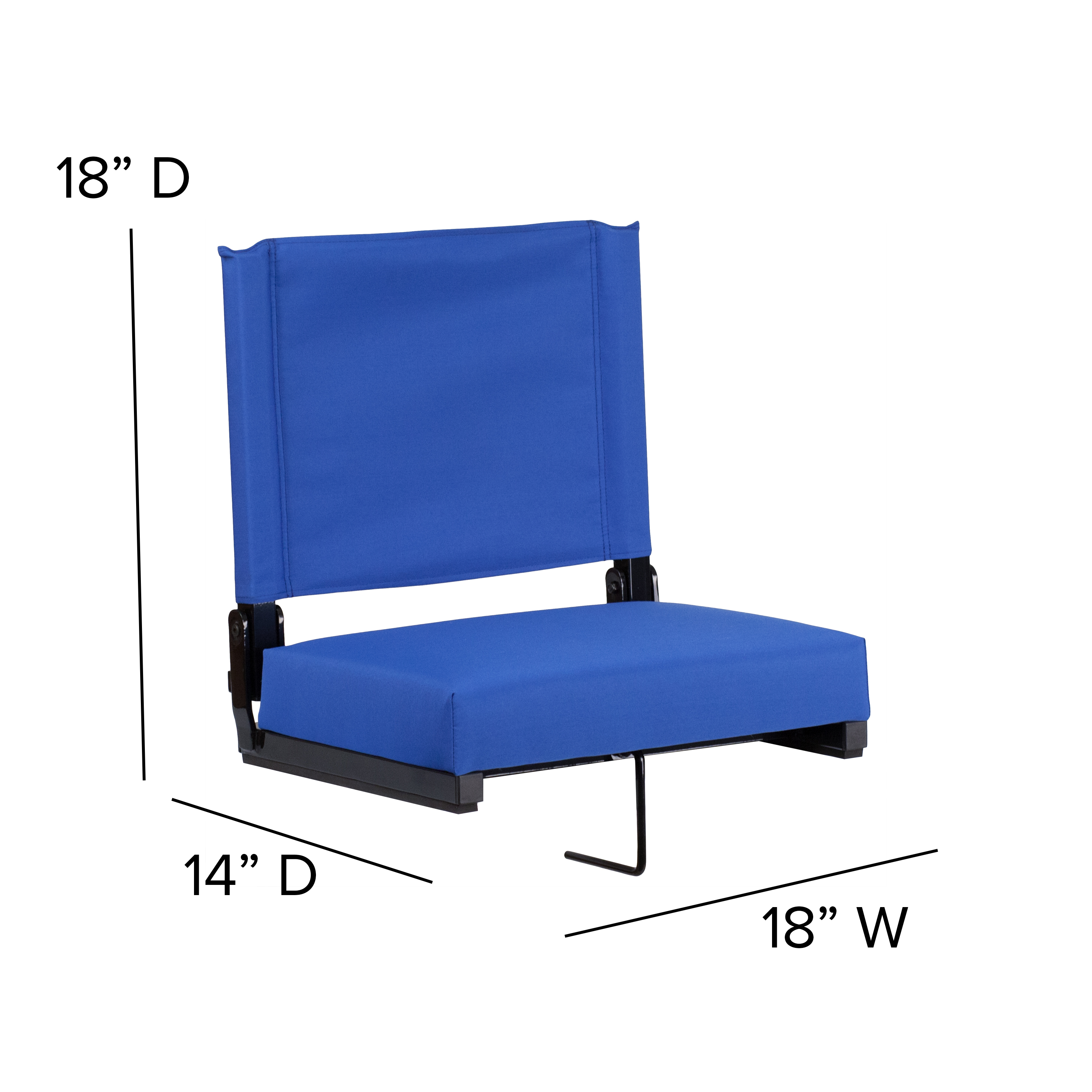 Juego de 2.500 lb. Silla de estadio ligera clasificada con asiento ultra acolchado, azul marino... - Imagen 54 de 175