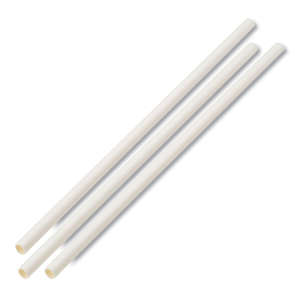 Boardwalk, Unwrapped Paper Straws, 7.75" x 0.25", White