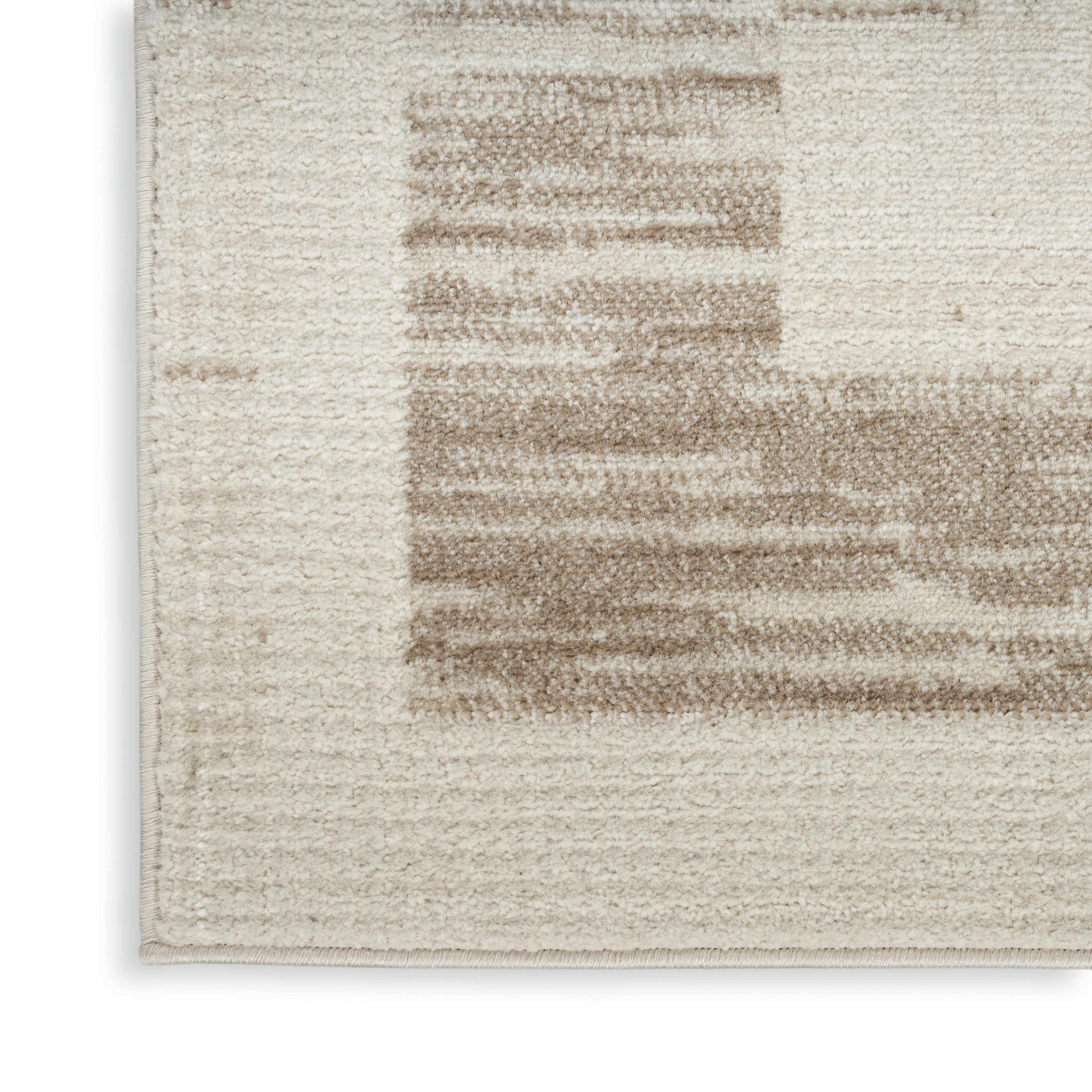 Nourison Serenity Home 5'3" x 7'3" Mocha Ivory Modern Indoor Rug