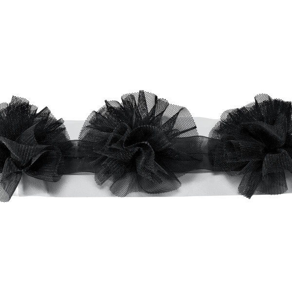 Black Tulle Pom Pom Wrap Special Occasion Supply