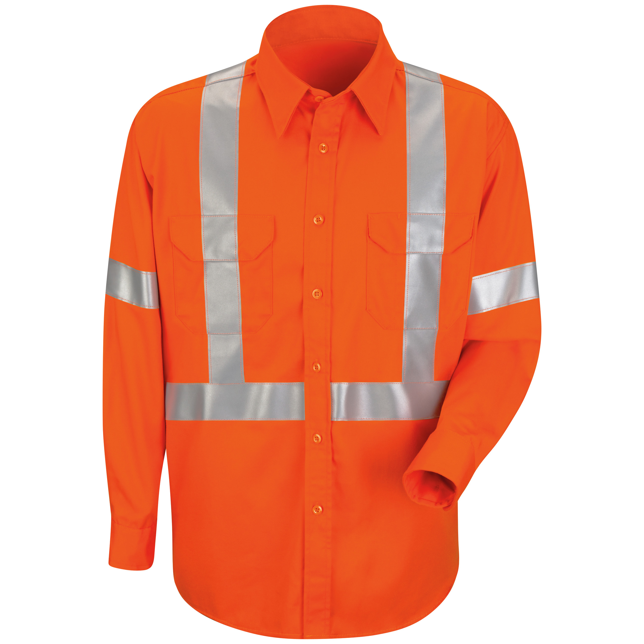 Hi-Visbility Industrial Work Shirt - Class 2 Level 2-Red Kap