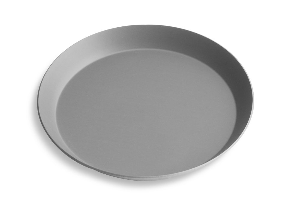 7" Solid Press Cut Pizza Pan with Hard Coat Anodized Finish