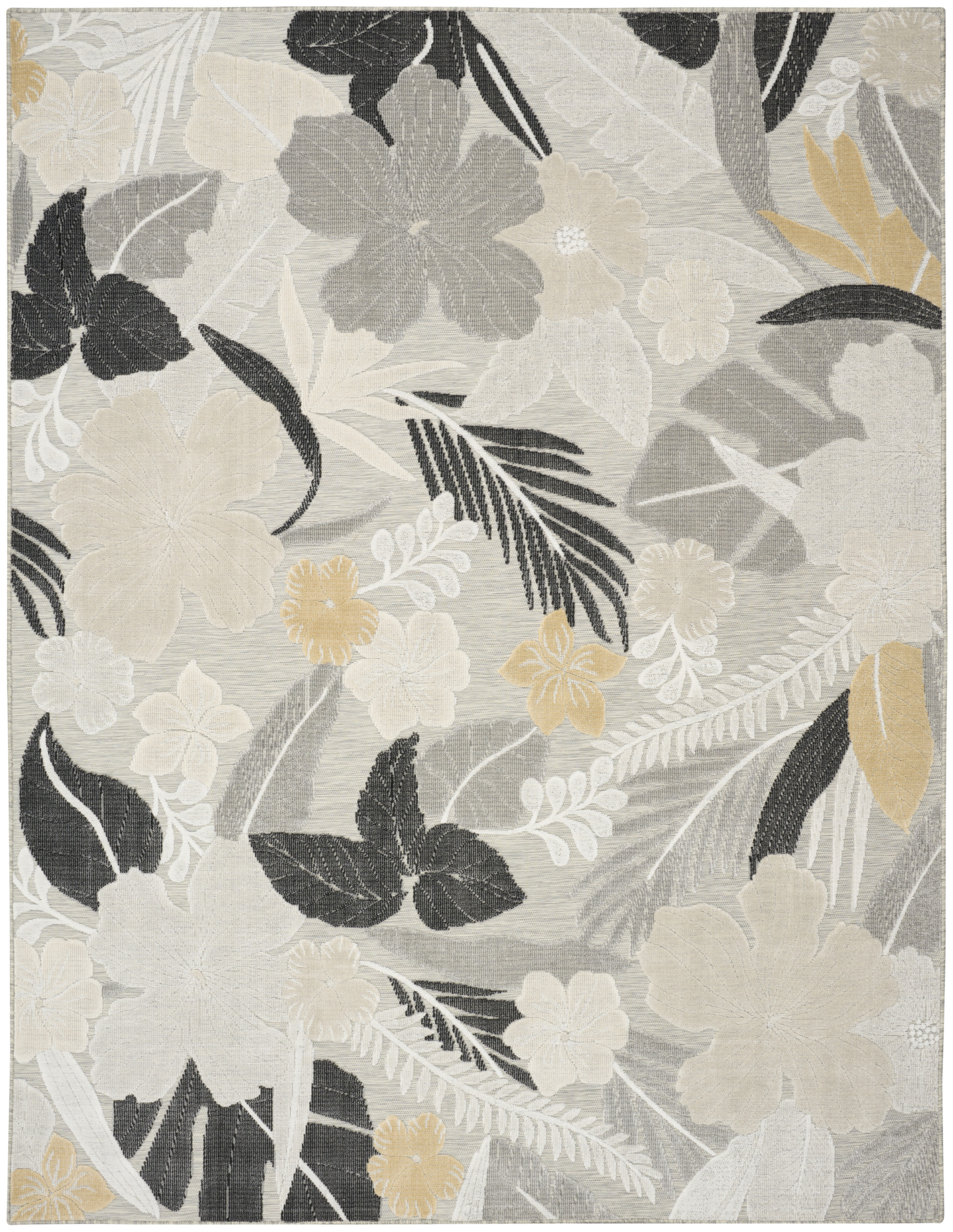 Nourison Suncoast 9' x 12' Grey Tropical Rug
