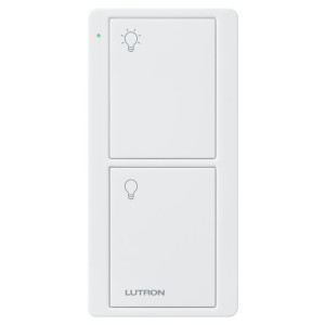 Pico® Wireless Control, North/Central/South America, 431.0 to 437.0 MHz, LED Indicator, 2-Button, White, Light Icons