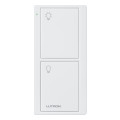 Pico® Wireless Control, North/Central/South America, 431.0 to 437.0 MHz, LED Indicator, 2-Button, White, Light Icons