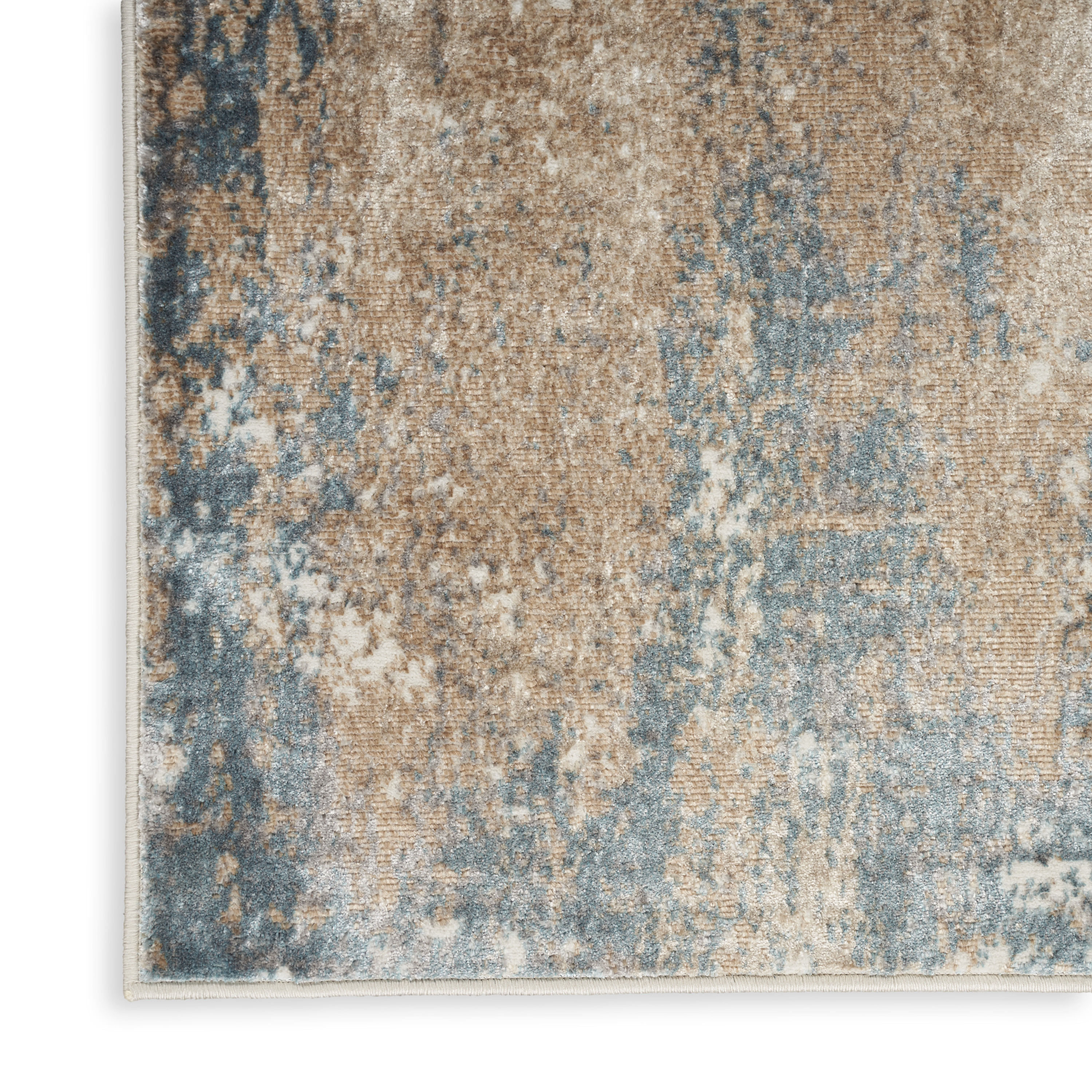 Nourison Glitz 7'10" x 9'10" Taupe Multicolor Modern Indoor Rug