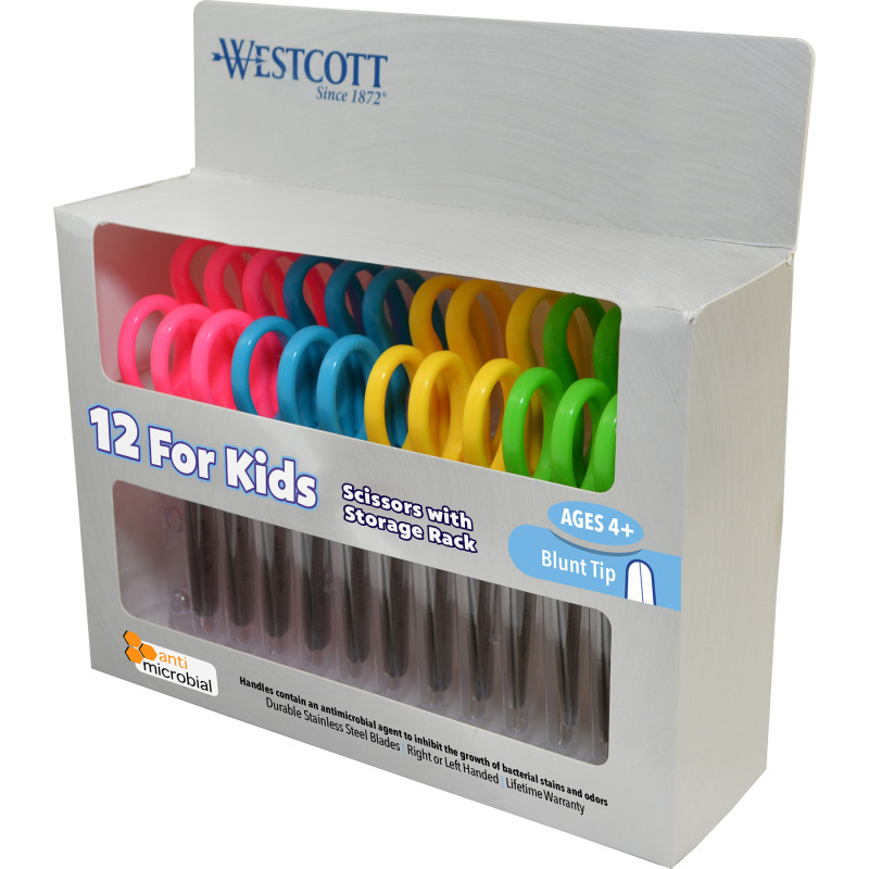 Kids+Scissors+With+Antimicrobial+Protection%2C+5%26quot%3B+Blunt%2C+12%2Fpack