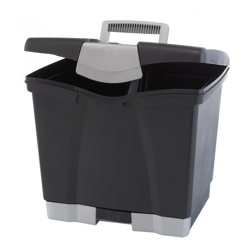 Letter/Legal Portable File Box & Drawer , Black