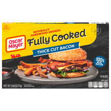 Oscar Mayer Fully Cooked Thick Cut Bacon, 2.52 oz Box