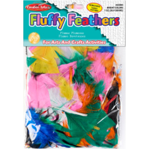Bright Hues Fluffy Turkey Feathers, 1 oz