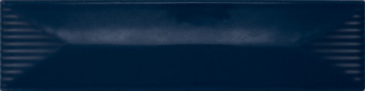 Color Story Pinstripes Navy 2×8 Wave Crest Decorative Tile Glossy