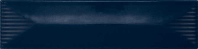 Color Story Pinstripes Navy 2×8 Wave Crest Decorative Tile Glossy