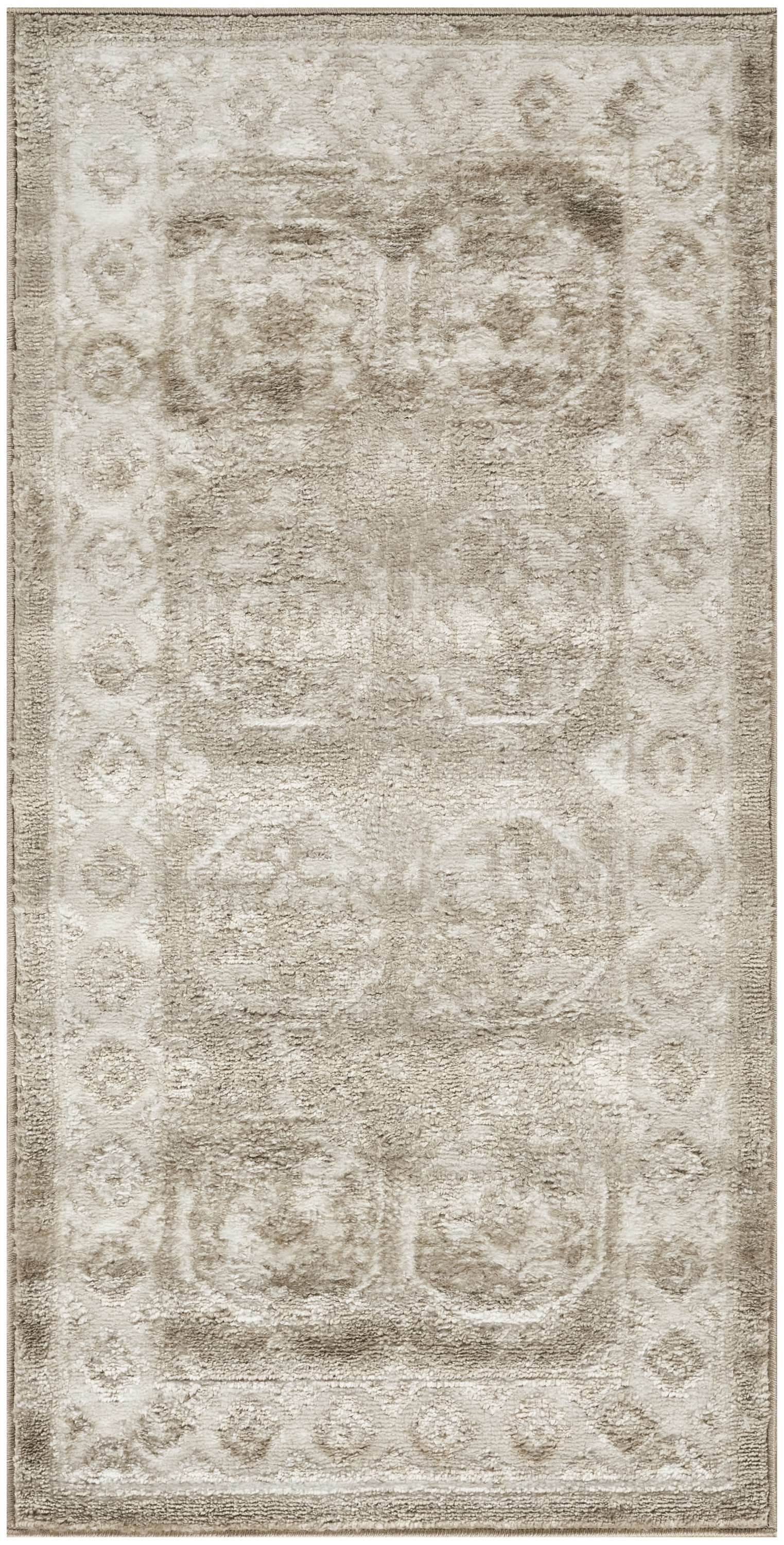 Nourison Dekor 2' x 4' Ivory Taupe Vintage Indoor Rug