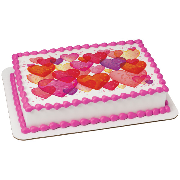 Hearts PhotoCake® Edible Image®