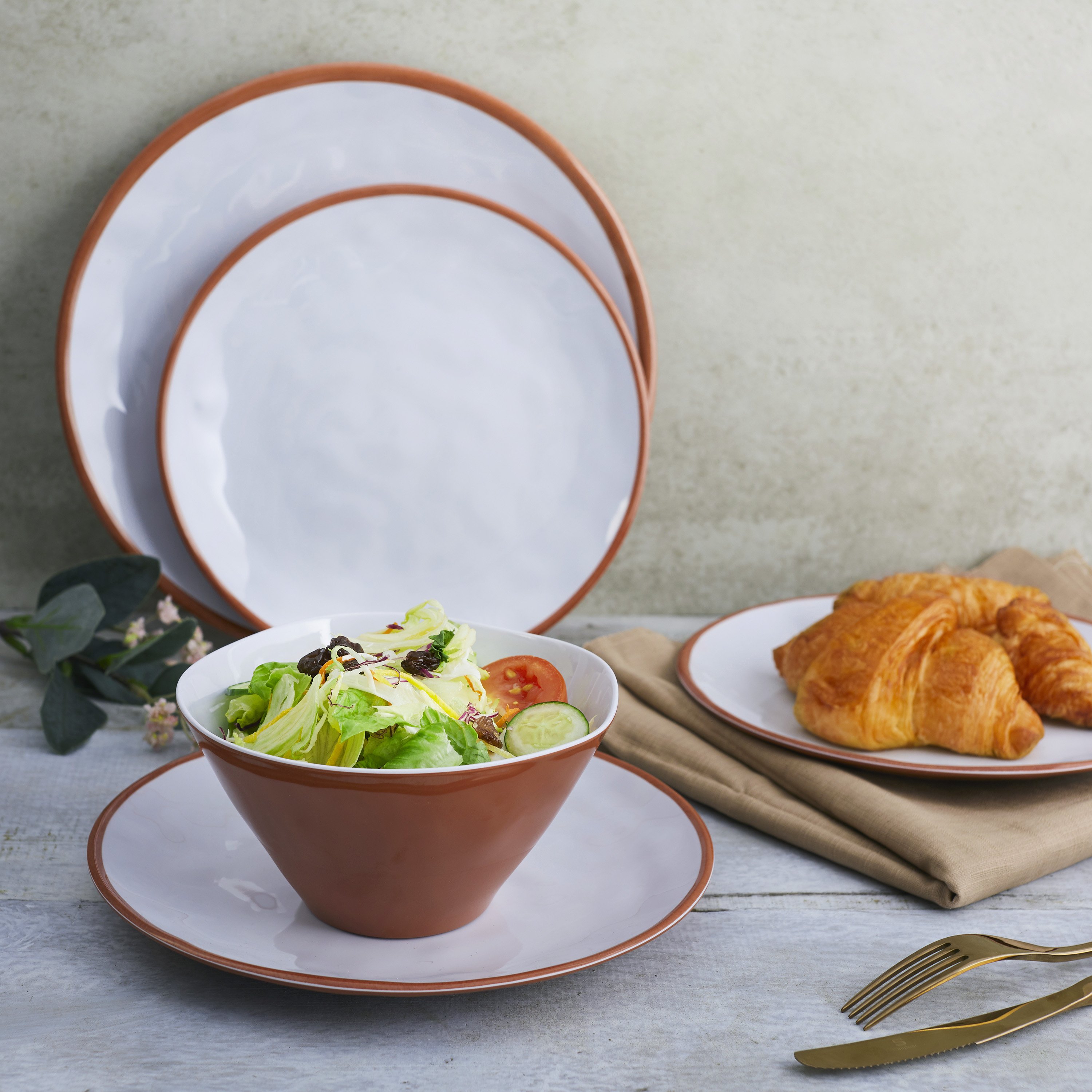 Zak Dinnerware 12-piece Dinnerware Set, Terra Cotta, 12-piece set slideshow image 4 Zak Dinnerware 12-piece Dinnerware Set, Terra Cotta, 12-piece set slideshow image 4