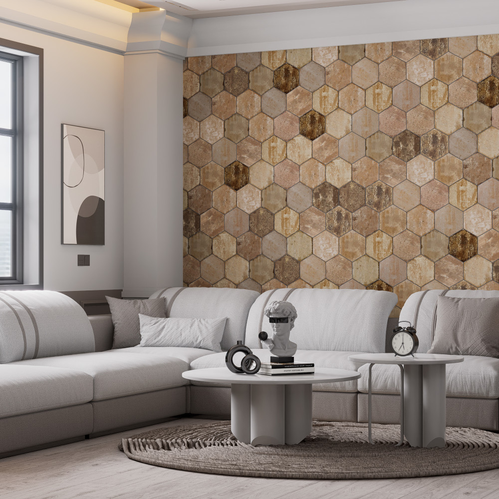 Brickyard Hex Beige 8-1/2 in. x 9-7/8 in. Porcelain Floor and Wall Tile