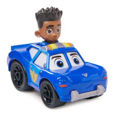 Disney Junior Firebuds, Voiture de police en métal moulé Jayden et Piston, jouets pour filles et garçons à partir de 3 ans