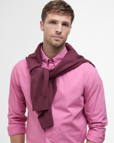 Camicia a maniche lunghe tinta in capo leggermente aderente 