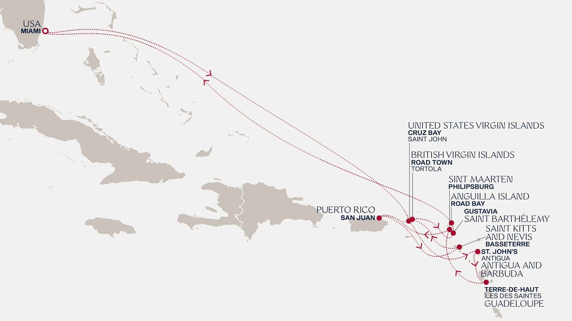 Itinerary map
