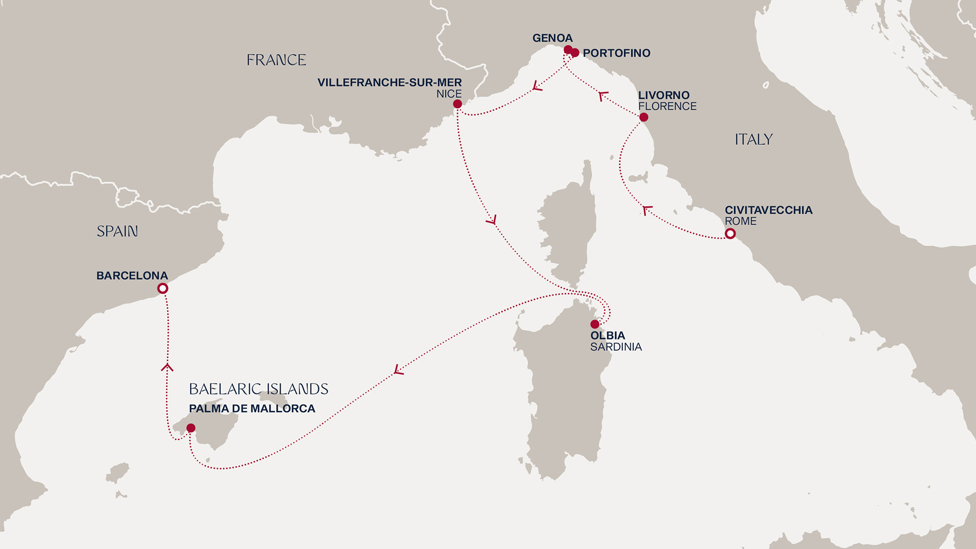 Itinerary map