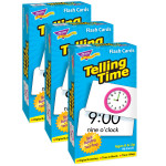 TREND Telling Time Skill Drill Flash Cards, 3 Packs T-53108-3