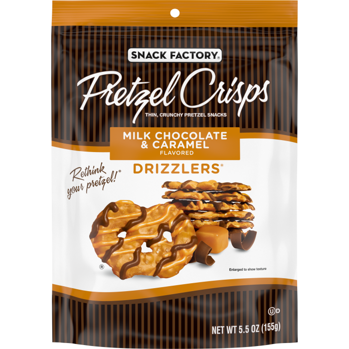 Milk Chocolate & Caramel Pretzel Crisps Drizzlers