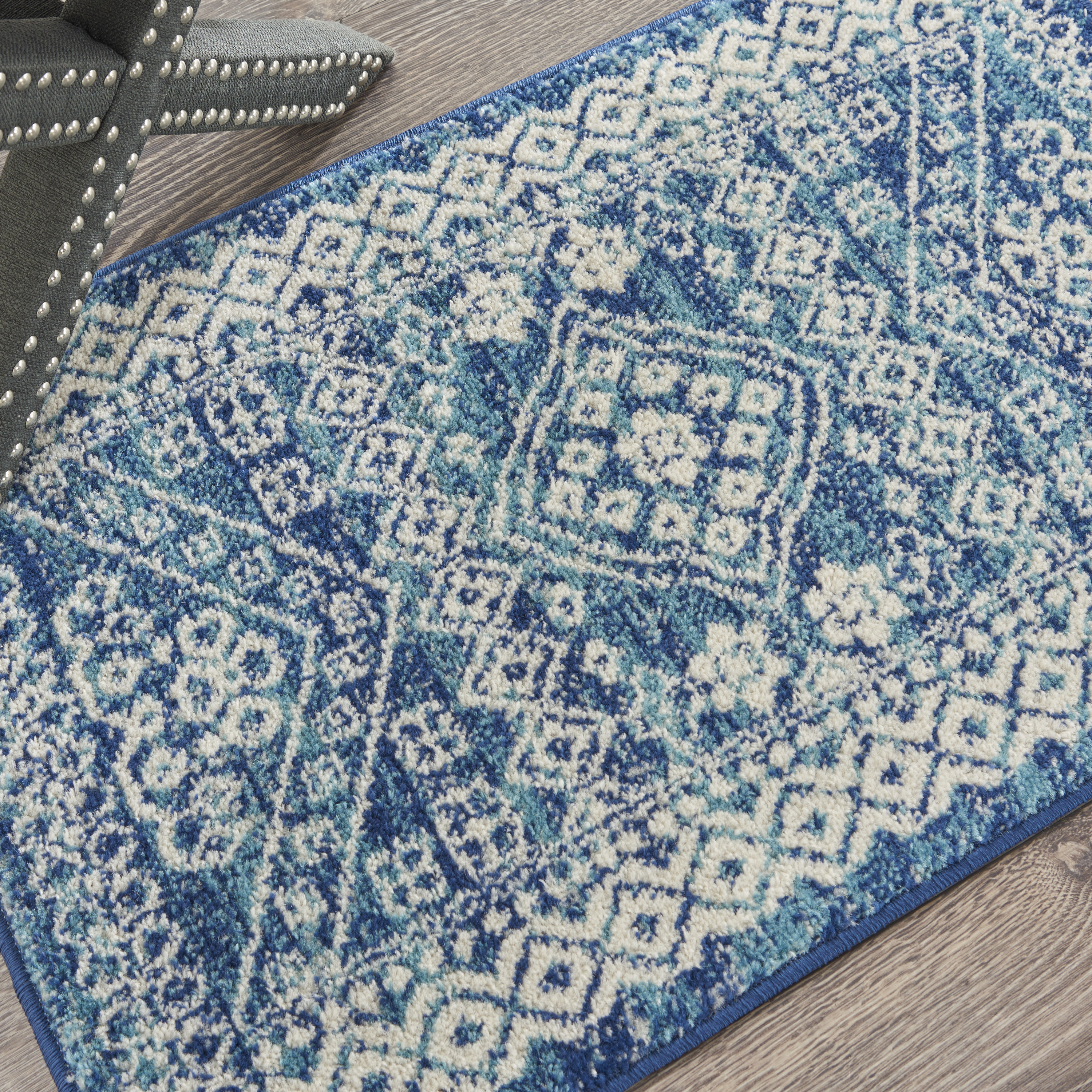 Nourison Passion 1'10" x 2'10" Navy Blue Bohemian Indoor Rug
