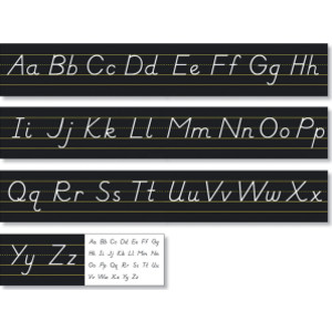 Black Modern Manuscript Alphabet Line