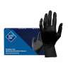 HOSGLN145FL, Hospeco, Safety Zone, Medical Grade Gloves, Nitrile, 5.0 mil, Powder Free, L, Black