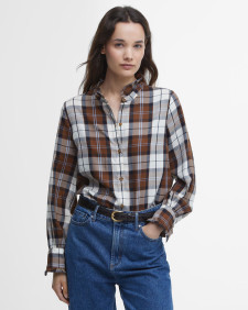 Violet Check Long-Sleeved Shirt 