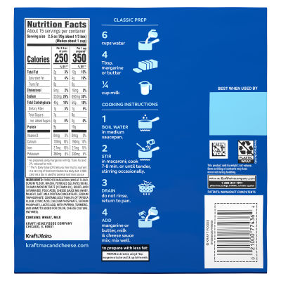 Kraft Original Mac & Cheese Macaroni and Cheese Dinner, 5 ct Pack, 7.25 oz Boxes