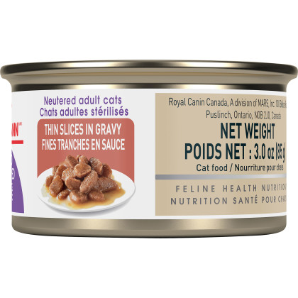 Royal Canin Feline Health Nutrition Spayed/Neutered Thin Slices In Gravy Canned Cat Food