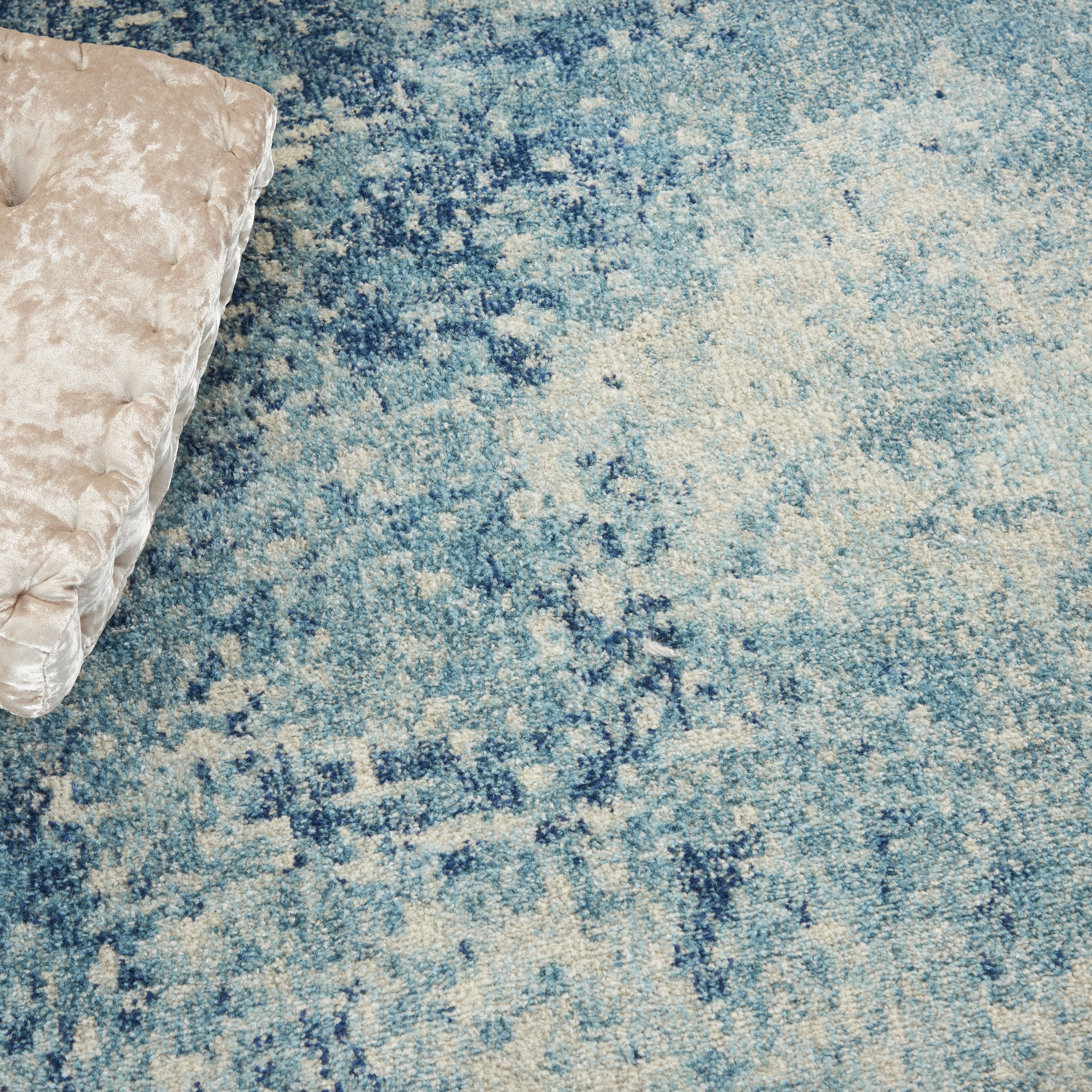Nourison Passion 9' x 12' Navy Light Blue Modern Indoor Rug