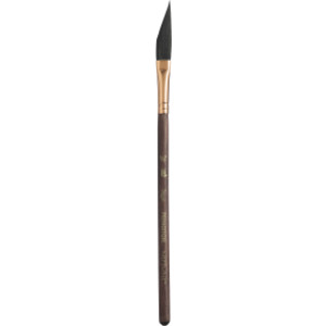 Neptune Dagger Brush, Synthetic Bristles, Short Handle Watercolor Paintbrush, Dark Wood, Size 3/8 inch, 1 Count