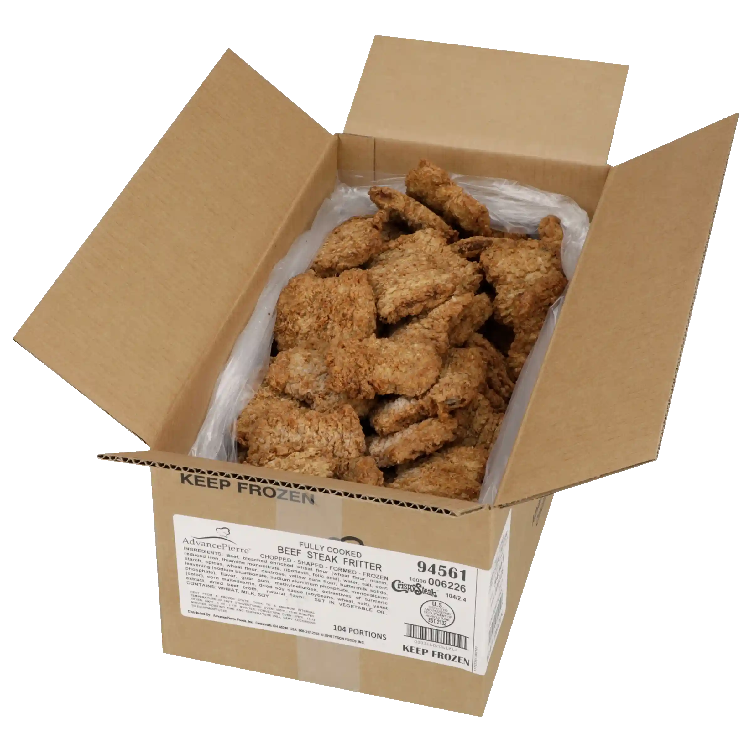 Crispy Steak™ Blue Label Fully Cooked Breaded Beef Steak Fritters_image_4